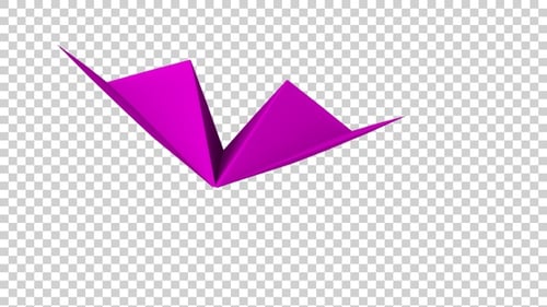 Floating Paper Airplane Pink