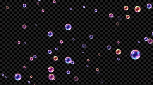 Colorful Bubbles Flying Alpha Loop V4