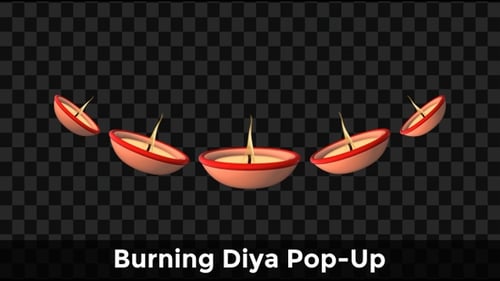 Burning Diya Pop-Up — Lampe de fête de Diwali