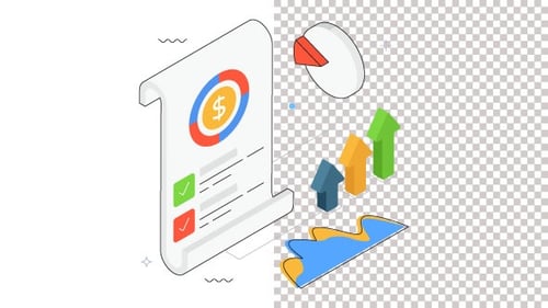 Financial Report 01 Animation Alpha Channel