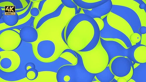 Abstract Fluid Blobs and Stripes Background Animation