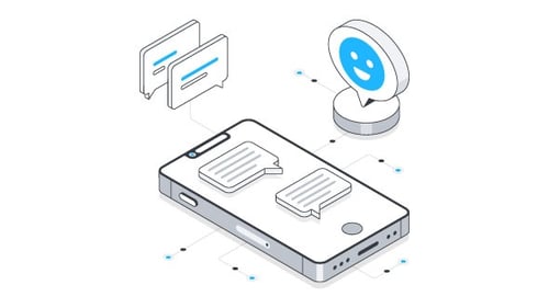 Messaging Isometric Animation Alpha Channel