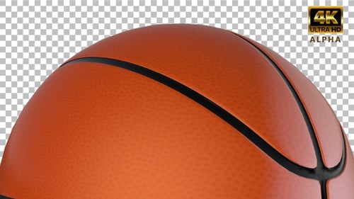 3D Basketball Rolling Down with Alpha Channel