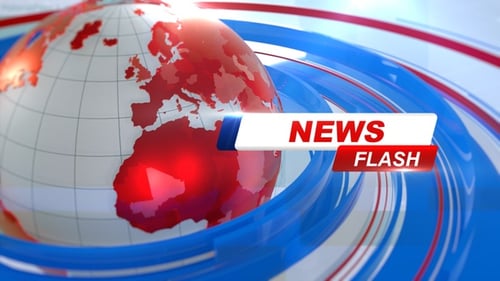 News Flash Transition Red And Blue