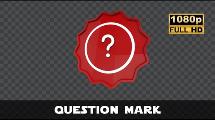 Bouncing 3D Question Mark Icon on Transparent Background, Elements ...