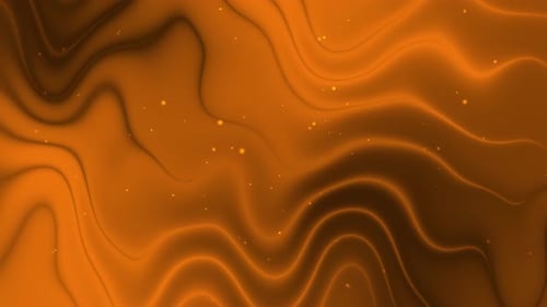 Abstract Orange Wavy Liquid Lines Background Animation