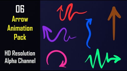 Colorful Hand Drawn Animated Arrows and Lines Pack