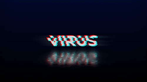 Virus Text Animation With Glitch Effect