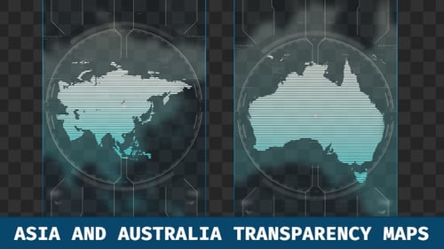 Futuristic Global Map HUD Scan Technology Animation