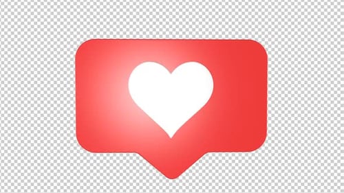 Endless Rotating Heart Message on Alpha Channel, Loop