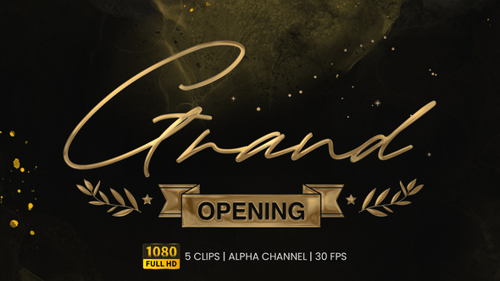Grand Opening Text Animation