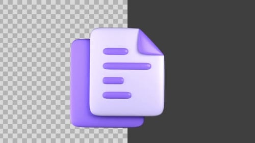 3D Animated Copy Document Icon