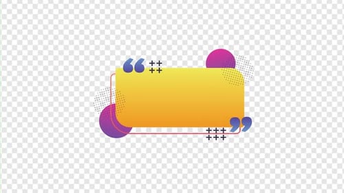 Animated Quote Box Title with Modern Geometric Design