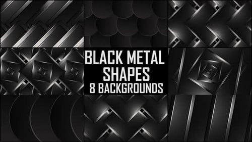 Black Metal Shapes Pack