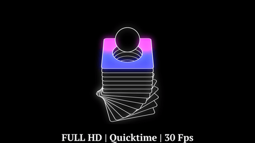 Sphère noire avec bords en néon