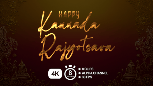 Happy Kannada Rajyotsava Text Animation