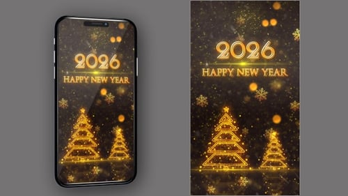 Frohes neues Jahr 2026 Countdown V62