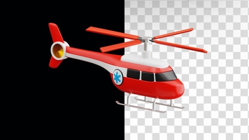 3D Animation of Emergency Helicopter