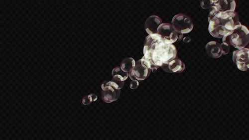 Superposición transparente de burbujas líquidas V2