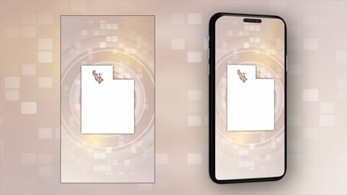 Utah State Animated Map - Vertical Video