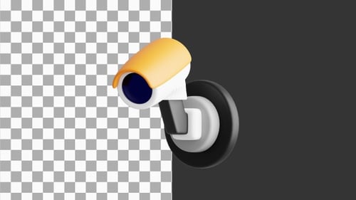 Animación 3D de cámaras CCTV de vigilancia para interiores y exteriores | Alpha Channel