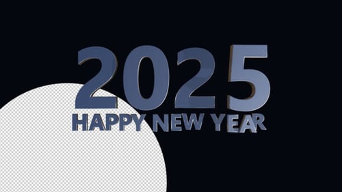 Modern 3D Happy New Year Text Reveal