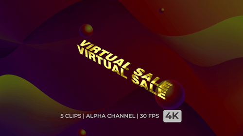 Modern 3D Rotating Virtual Sale Text Animation Pack