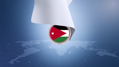 Fluid Cloth Animation Reveals Image on Digital Map Background