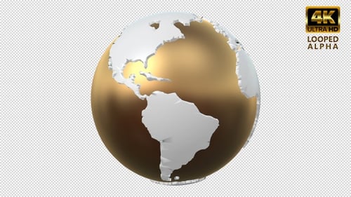 Globo terrestre dorado