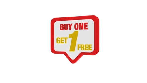 Compre um e ganhe um Discount Badge Red