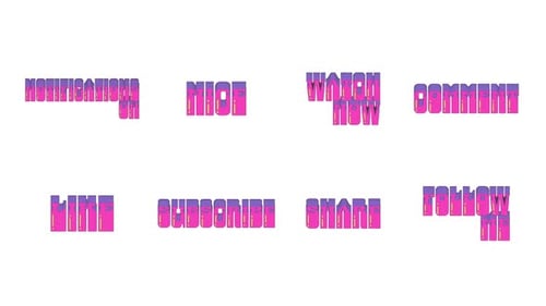 Animated cta buttons pack in dynamic vaporwave typography