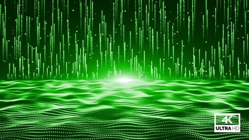 Green Luxury Awards Glitter Particles Background V4