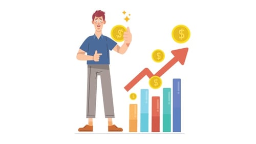 Growth Profit And Businessman Concept