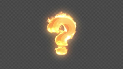 Animation de feu avec point d'interrogation