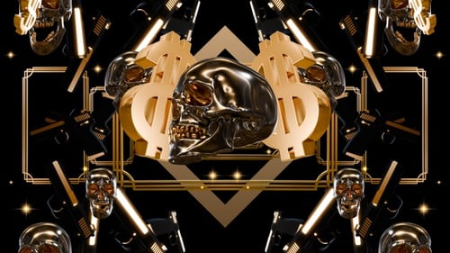 4K Glam Skull and Glory