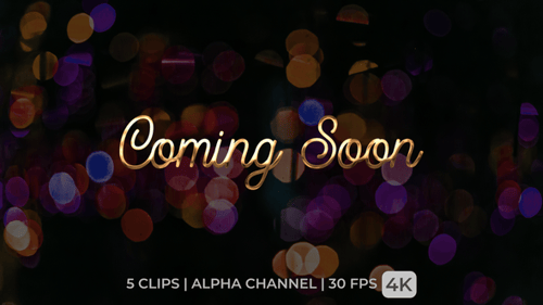 Coming Soon Animated Title Text with Sparkles