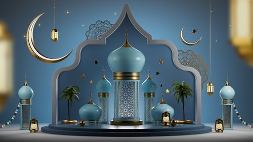 Contexte du mois sacré du Ramadan en boucle