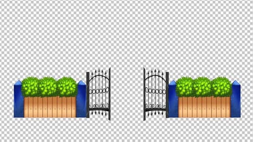 Cartoon Gate Open Animation 1080p