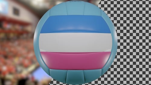Spinning 3D Volleyball Animation with Alpha Channel