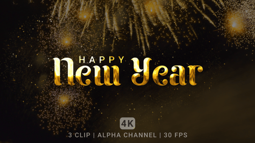 Happy New Year Text Animation
