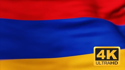 Waving Flag of Armenia National Colors