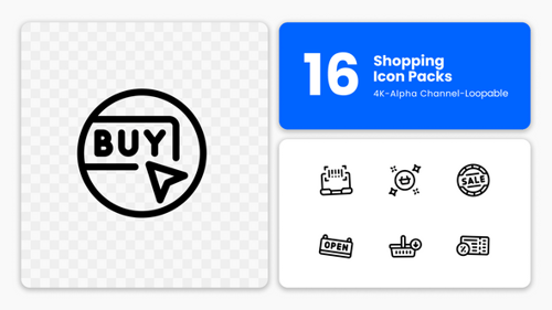 E-Commerce Animated Icons – Retail, Shopping & Online Store Motion Graphics