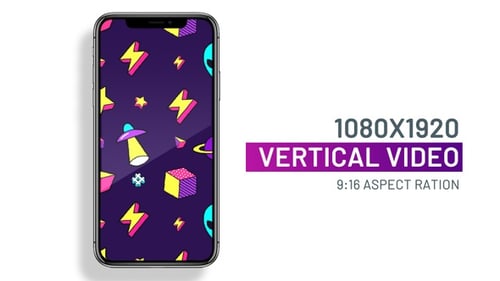 Retro 80s Space Seamless Pattern with Aliens and Planets