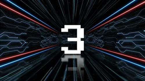 Glitch Number 3 in Tech Room on Alpha Channel, Loop - Package