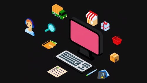 3D Animation of Online Marketing | Alpha Channel