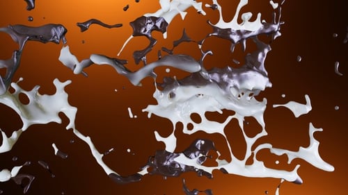 Mischen von Schokolade und Milch Splash V4