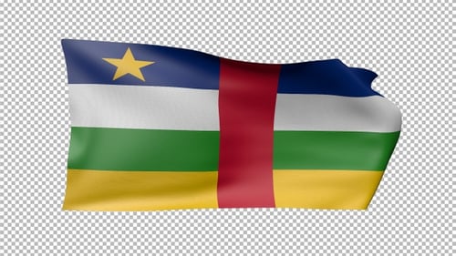 Central African Republic Flag Waving Loop