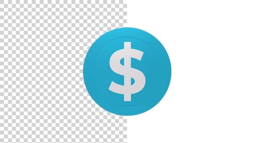 Dollar Currency Coin Alpha Loop