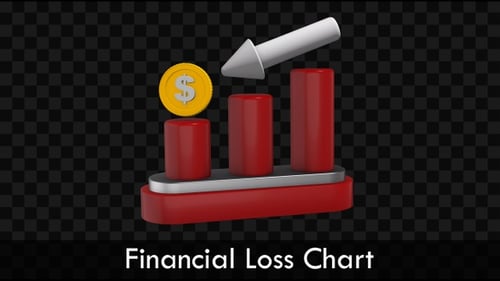 Ícone do gráfico de perdas financeiras | Ícone de negócios