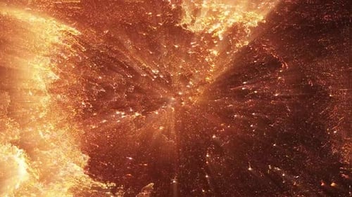 Fire Particles Vortex In Infinite Background